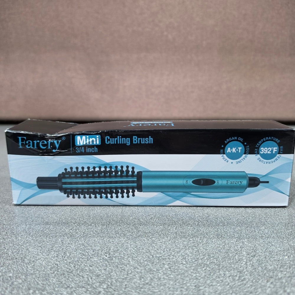 Farery Mini Curling Brush Women 3/4‎ Inch New Travel Thermal Iron FA019B